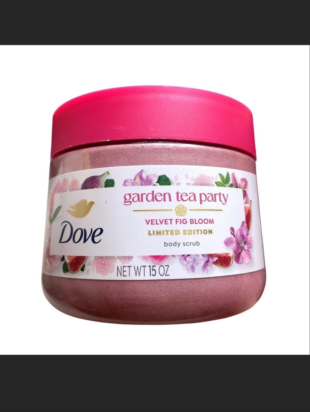 Garden Tea Party Dove Body Scrub Velvet Fig Bloom
